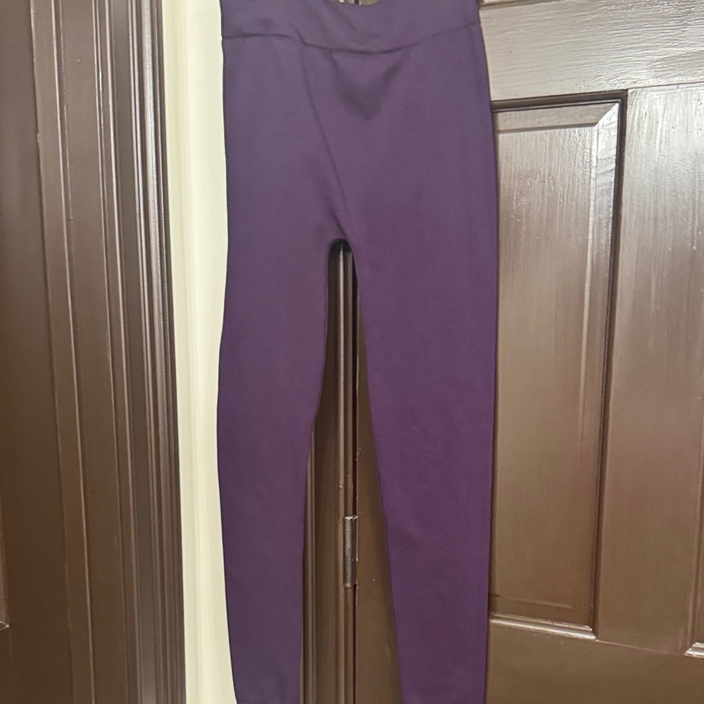 Women Purple  fleece lined Leggings